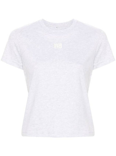 Alexander Wang Essential Jsy Shrunk T-Shirt W/Puff Logo & Bound Neck Clothing - ALEXANDER WANG - BALAAN 1