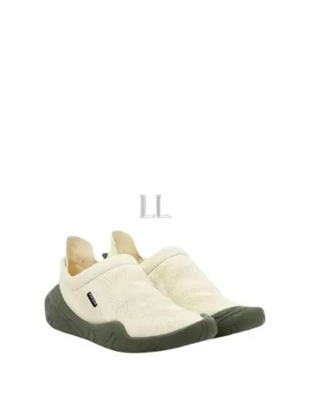 Shadow Project Moc Debossed Leather Mesh Slip On Ivory - STONE ISLAND - BALAAN 2