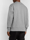 Fairview Face Patch Crew Neck Sweatshirt Grey - ACNE STUDIOS - BALAAN 4