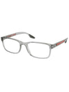 Eyewear Rectangular Glasses Grey - PRADA - BALAAN 1