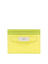 Serif T Leather Card Wallet Yellow Blaze - TORY BURCH - BALAAN 1