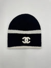 CC Logo Cashmere Beanie Black AAA564 - CHANEL - BALAAN 2