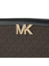 Karlie Medium Logo Satchel Shoulder Bag Black Brown - MICHAEL KORS - BALAAN 8