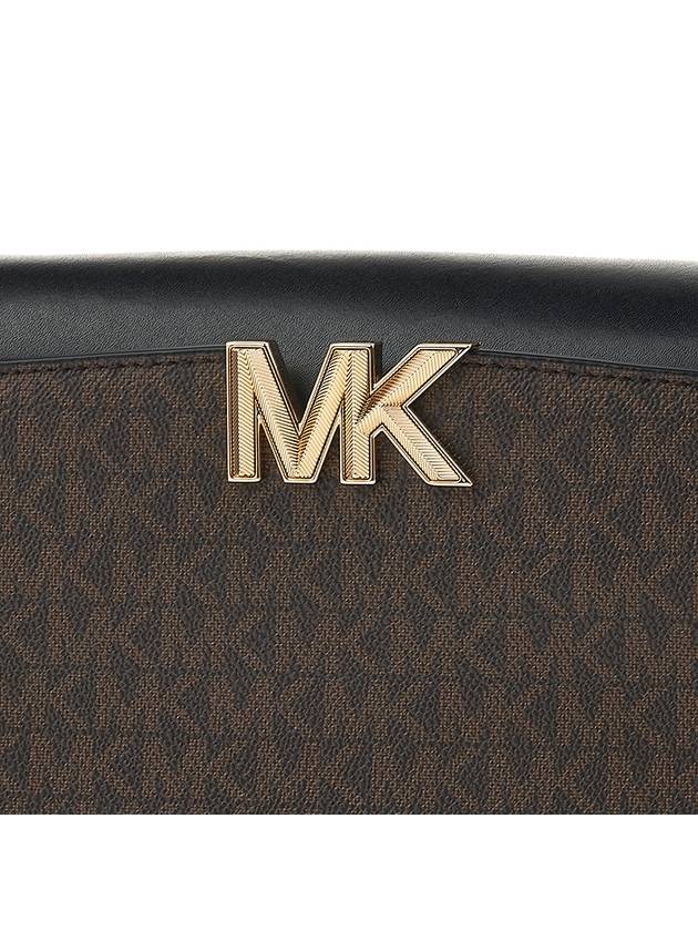 Karlie Medium Logo Satchel Shoulder Bag Black Brown - MICHAEL KORS - BALAAN 8