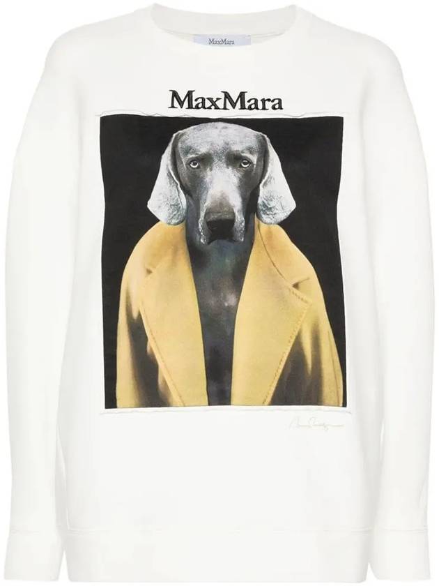 Bacco Embroidered Logo Sweatshirt White - MAX MARA - BALAAN 2