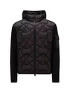 9B00025 M1124 999 Black Men's Hooded Zip-Up - MONCLER - BALAAN 2