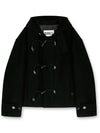 hooded cropped duffel coat black - NUAKLE - BALAAN 2