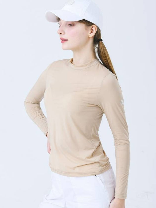 Doyou Know MC Women s Functional Cold Feeling Inner Beige Round Neck Long Sleeve T Shirt DO3232TS11 3 - DOYOUKNOWMC GOLF WEAR - BALAAN 1