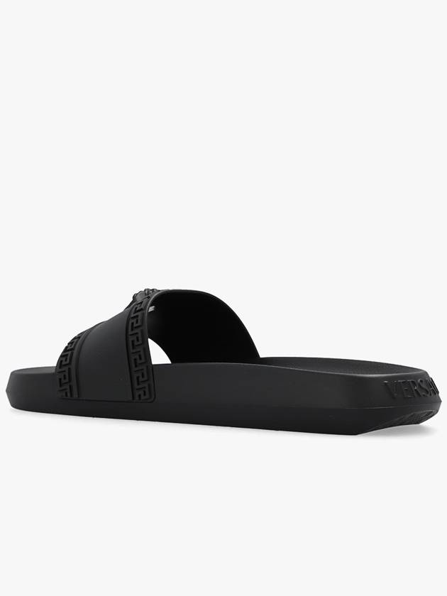 Medusa Band Rubber Slide Slippers Black - VERSACE - BALAAN 6