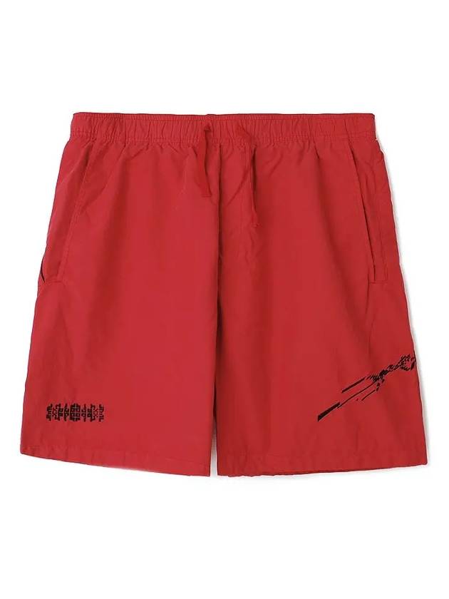 Shadow Wappen Beachwear Shorts Red - STONE ISLAND - BALAAN 2