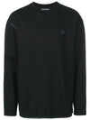 Women's Fairview Face Crew Neck Sweatshirt Black - ACNE STUDIOS - BALAAN 2