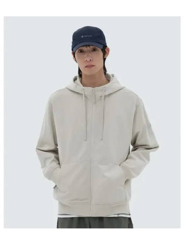 Land Essentials Hooded Zip Up Light Beige S24SMFFJ50 - SNOW PEAK - BALAAN 1