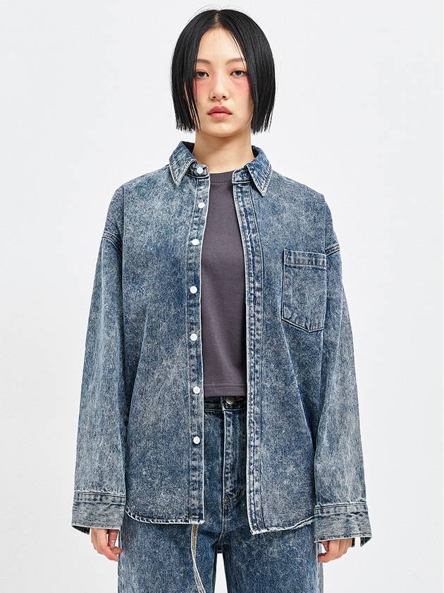 Oversized Jinro Denim Shirt Blue - C WEAR BY THE GENIUS - BALAAN 2