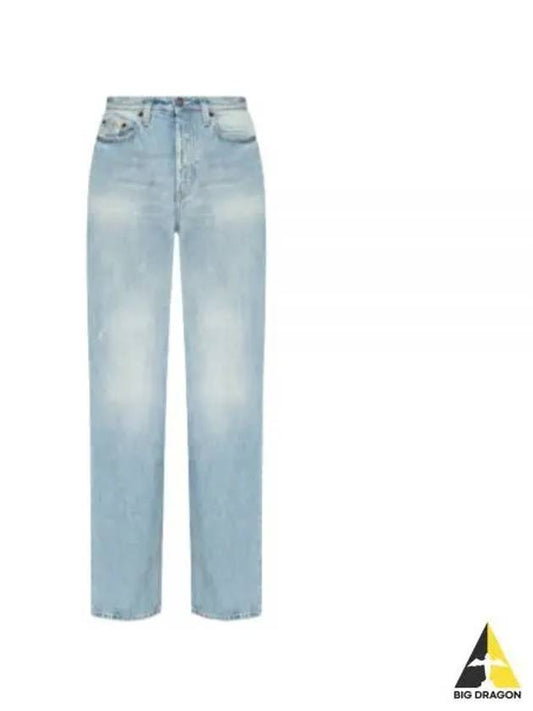 Denim Cotton Bootcut Jeans Blue - SAINT LAURENT - BALAAN 2