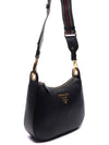 Vitello Penix Small Hobo Shoulder Bag Black - PRADA - BALAAN 4