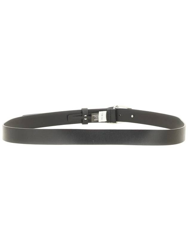 Logo Buckle Leather Belt Black - DIESEL - BALAAN 4