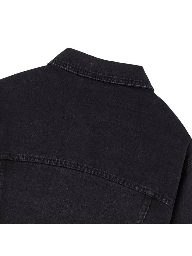 Women's Square Pocket Washed Denim Jacket Black GB1 WDJK 51 BLK - THE GREEN LAB - BALAAN 5