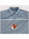 Fox Head Classic Cotton Long Sleeve Shirt Blue - MAISON KITSUNE - BALAAN 6