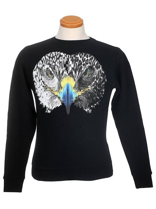 2218 1088 Men's CASTRO Owl Black Sweatshirt - MARCELO BURLON - BALAAN 1