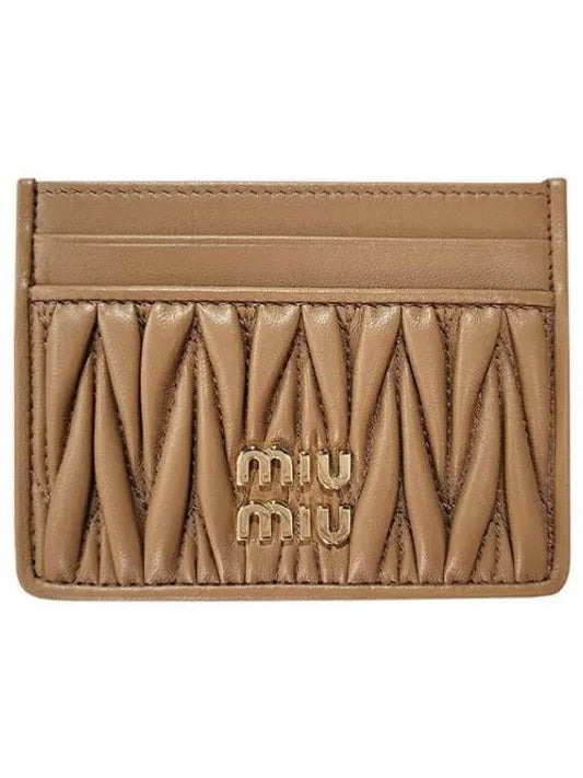 Materasse Logo Nappa Leather Card Hole 39692423 1095781 - MIU MIU - BALAAN 1