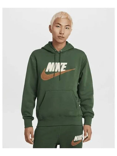 Club Fleece Pullover Hoodie Green - NIKE - BALAAN 2