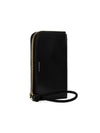 Embossed Logo Leather Envelope Card Wallet Black - JIL SANDER - BALAAN 6