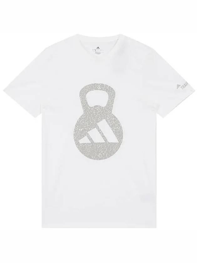 Men's Aeroready Training Logo Graphic Short Sleeve T-Shirt White - ADIDAS - BALAAN 3