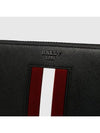 Makid logo leather clutch bag black - BALLY - BALAAN.
