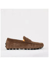 Gomino Bubble Suede Driving Shoes Brown - TOD'S - BALAAN.