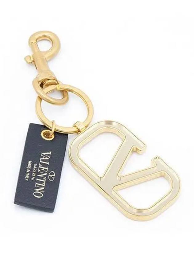 V Logo Signature Key Holder Gold - VALENTINO - BALAAN 3