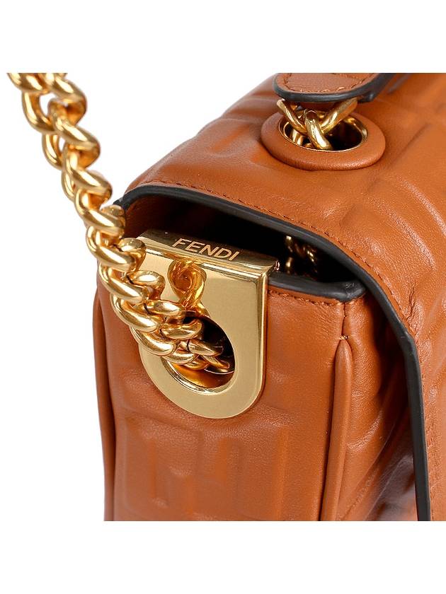 Baguette Chain Midi Nappa Leather Bag - FENDI - 10