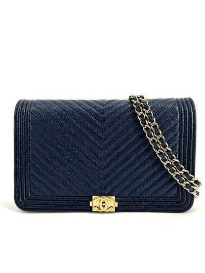 Caviar gold boy chevron woc mini bag cross - CHANEL - BALAAN 2