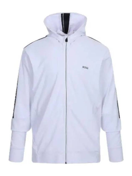 Boss tape logo regular fit zip up hoodie - HUGO BOSS - BALAAN 1