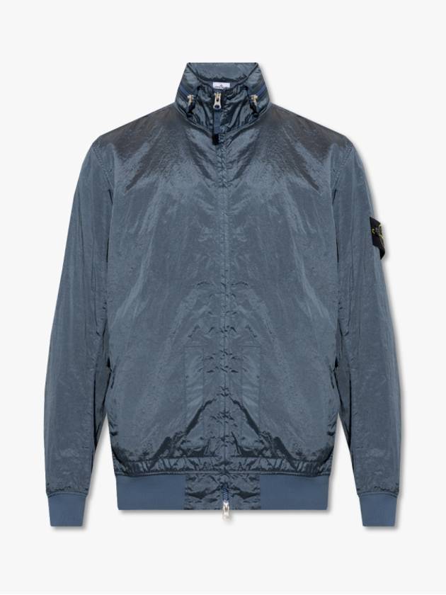 Men's Logo Patch Nylon Metal Zip-up Jacket Avio Blue - STONE ISLAND - BALAAN 2