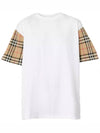 Vintage Check Sleeve Short Sleeve T-Shirt White - BURBERRY - BALAAN 2