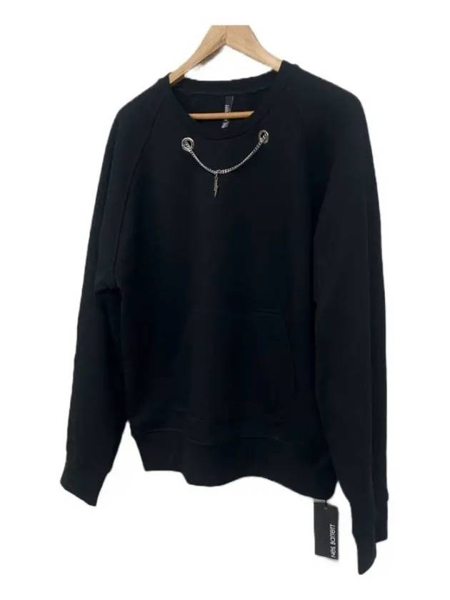 lightning chain sweatshirt black - NEIL BARRETT - BALAAN.