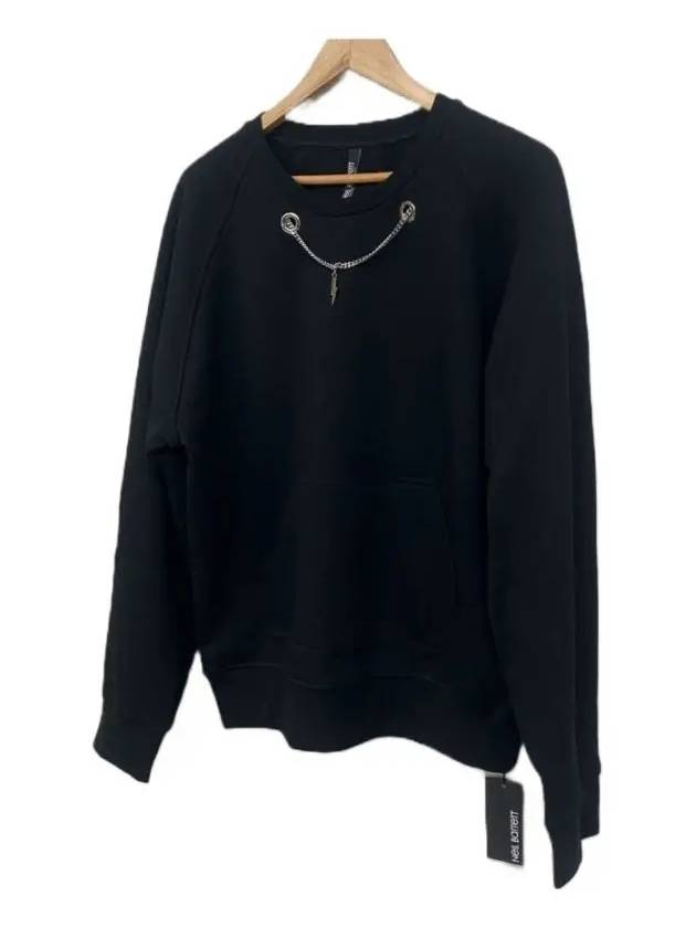 Lightning Chain Sweatshirt Black - NEIL BARRETT - BALAAN 3