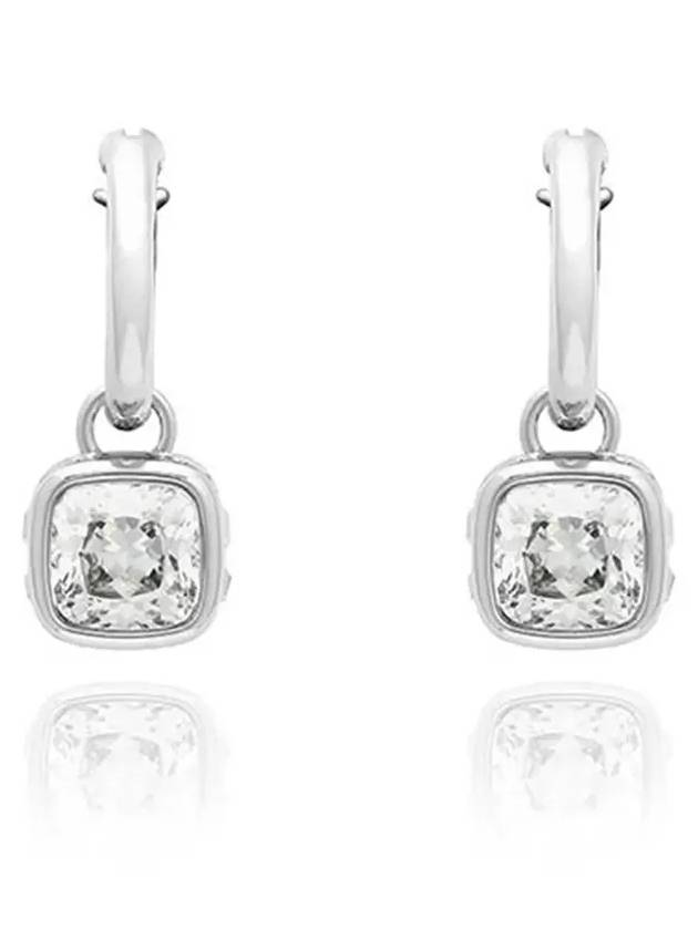 Chroma Square Cut Drop Earrings Silver - SWAROVSKI - BALAAN 4