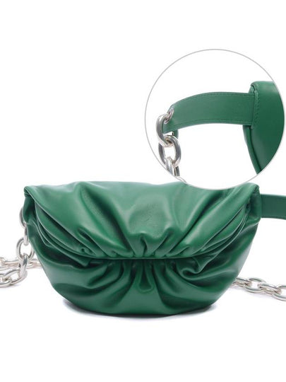 Chain Leather Belt Bag Green - BOTTEGA VENETA - BALAAN 2