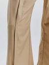 Rivet wide flare banding slacks beige - S SY - BALAAN 6