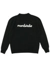 Whole garment lettering wool knit BLACK - MONBIRDIE GOLF - BALAAN 4