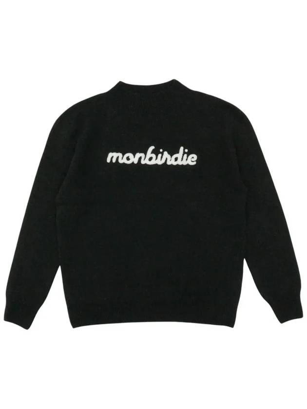 Whole garment lettering wool knit BLACK - MONBIRDIE GOLF - BALAAN 4