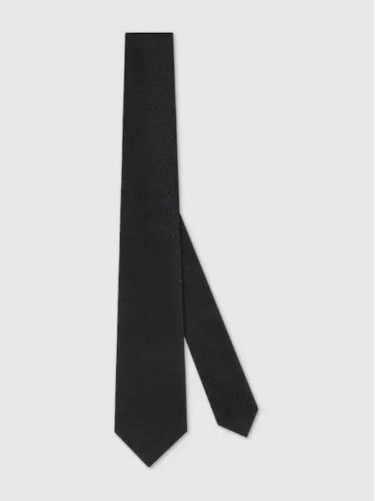 All Over Silk Tie Black - GUCCI - BALAAN 1