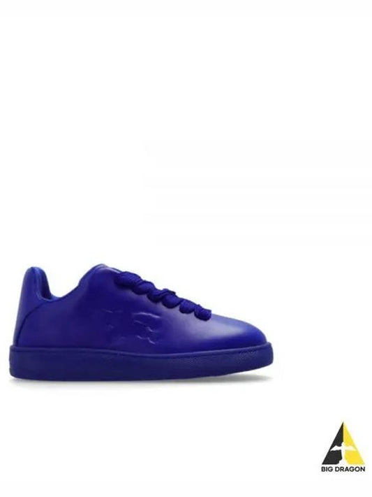 Box Leather Low-Top Sneakers Blue - BURBERRY - BALAAN 2