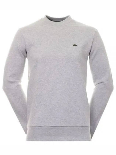 Logo Patch Crewneck Sweatshirt Grey - LACOSTE - BALAAN 2