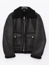 Tommy Shearing Trimming Leather Jacket Black - A.P.C. - BALAAN 2