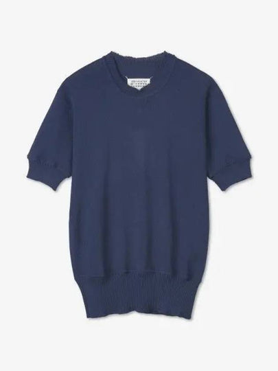 Signature Stitch Linen Knit Top Blue - MAISON MARGIELA - BALAAN 2