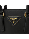 Triangular Logo Saffiano Leather Tote Bag Black - PRADA - BALAAN 8