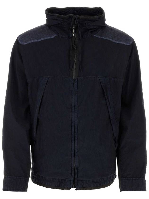 50 Fili Gum Mixed Goggle Hooded Jacket Navy - CP COMPANY - BALAAN 4