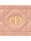 Caro 5-Slot Supple Cannage Calfskin Card Wallet Rose Des Vent - DIOR - BALAAN 5